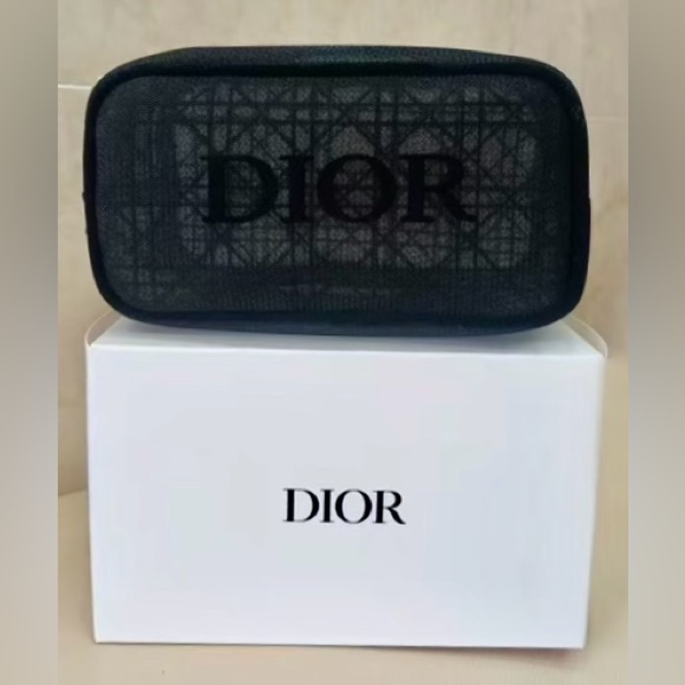 Dior Beauty Black Mesh Pouch - NIB/GWP